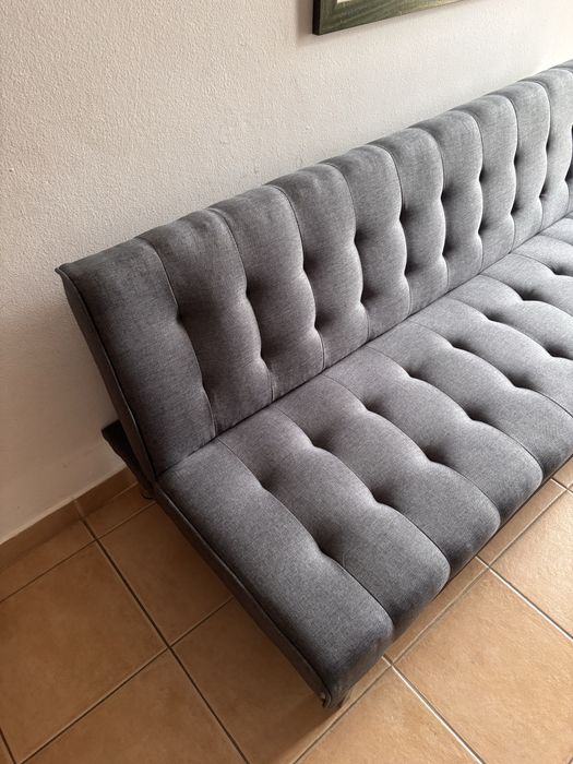 Sofa Cama Azul Cinza
