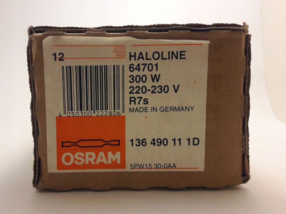 lâmpadas halogéneo OSRAM R7s 300w