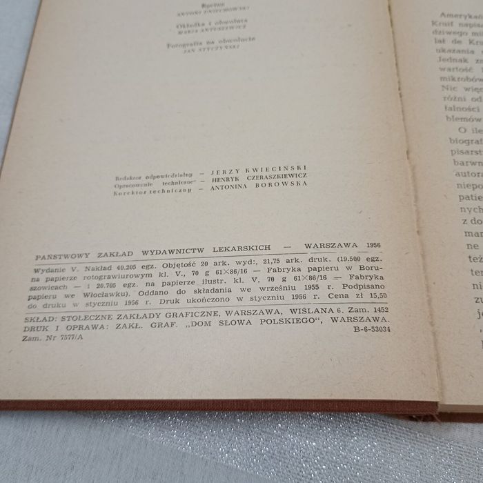 Łowcy mikrobów. Paweł De Kruif. 1956