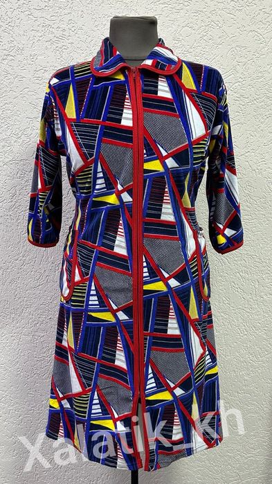 Жіночі велюрові халати з комірцем