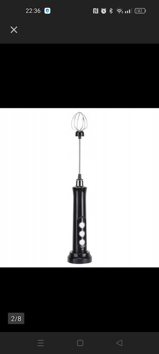 USB Spieniacz do mleka Trzepaczka do jajek Mikser Blender czarny