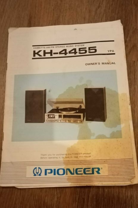 Aparelhagem gira-discos Vintage Pioneer  KH-4455 + colunas CS-411 | gira-discos e rádio a funcionar