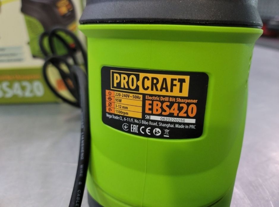 Станок для заточки сверл 3-12мм ProCraft EBS420 +Диск Гарантия 12мес