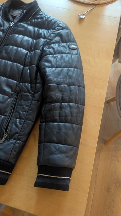 Męska kurtka skórzana OCHNIK | skóra + izolacja 3M | XL