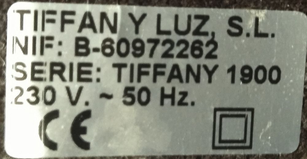 Candeeiro de tecto estilo TIFFANY, vitral antigo