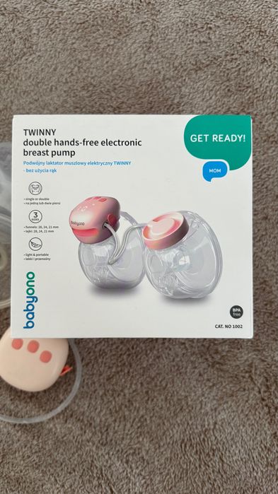 Електричний молоковідсмоктувач BabyOno Подвійний акумуляторний TWINNY вільні руки
