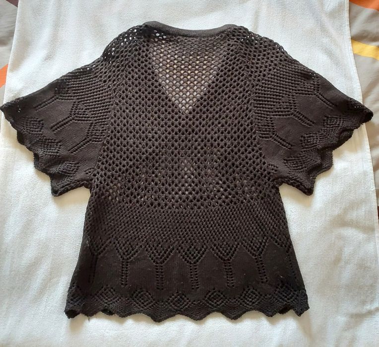 Camisola Perfurada Manga Morcego, M