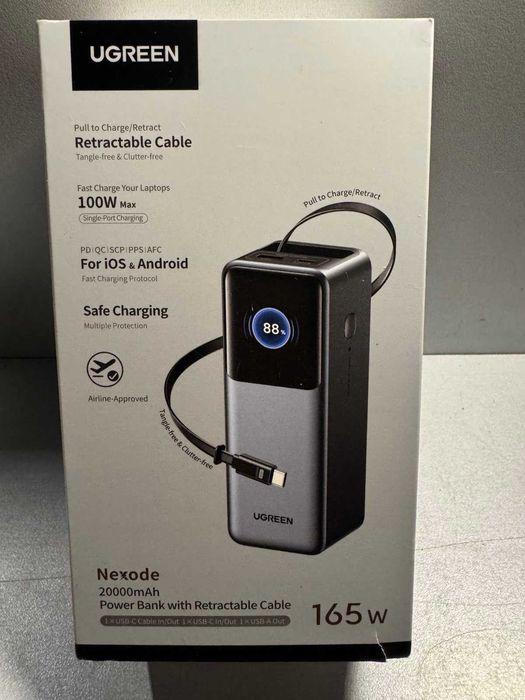 Повербанк (Powerbank) Ugreen PB726 20000mAh 165W (55987B) сірий Новий!