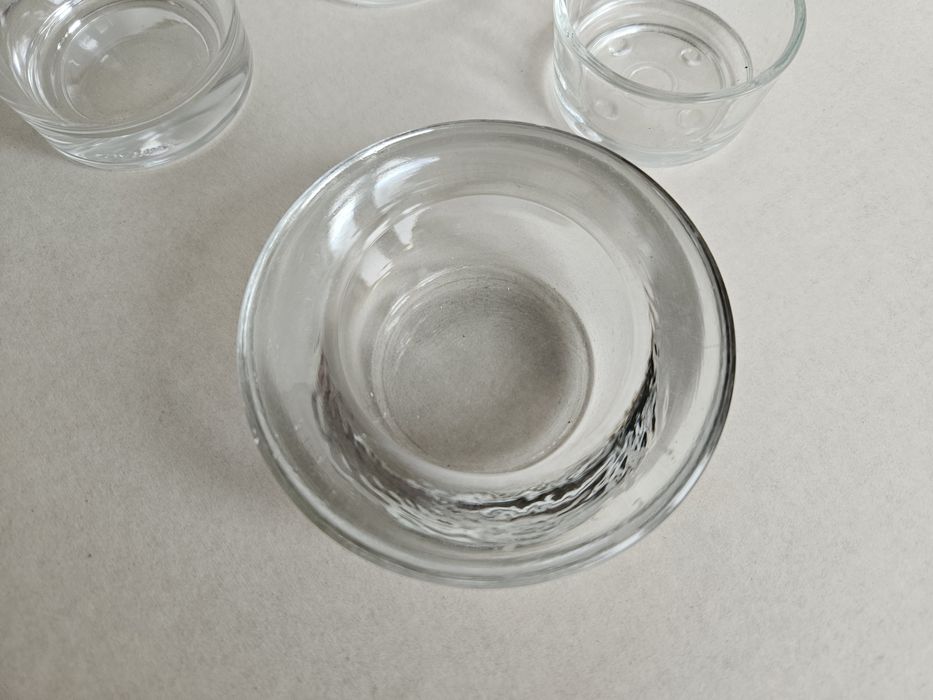 Lote de 4 Porta Velas em Vidro Usadas