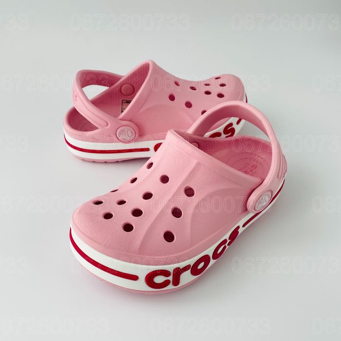 Крокси дитячі Crocs Bayaband candy pink крокси  рожеві пудра