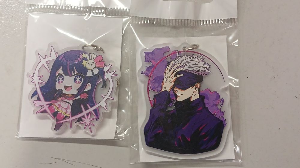 Акрилові аніме-брелочки: Магічна битва, Берсерк, Наруто, Дитина Улюбле