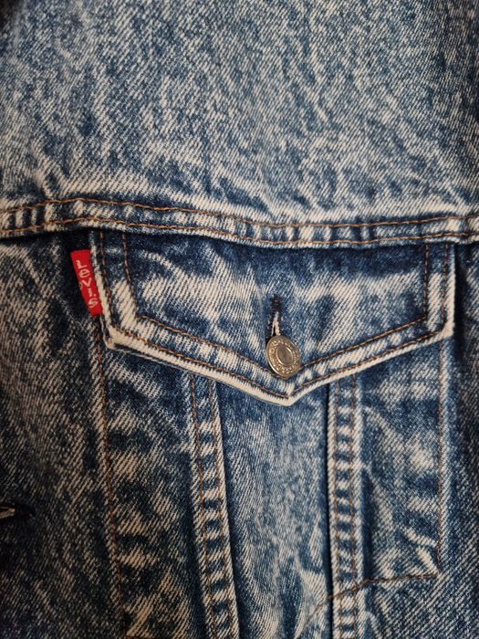 Вінтажна джинсова куртка на хутрі Levi's