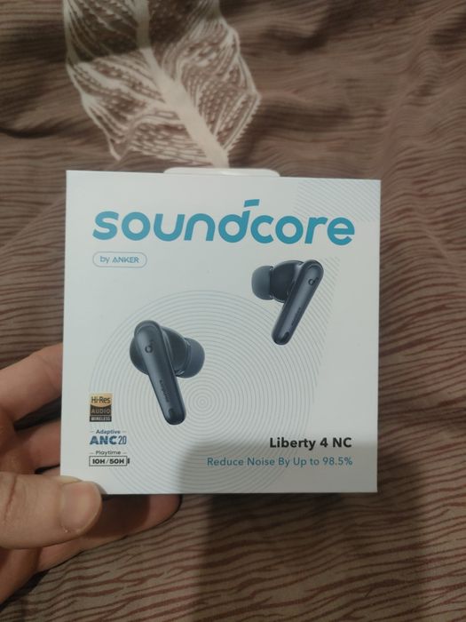 TWS наушники Anker SoundCore Liberty 4NC, Black,ANC,10/50H, Ldac,Top#