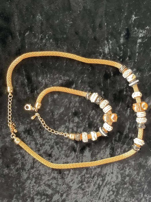 Італійська біжутерія кольє i браслет в стилі Pandora