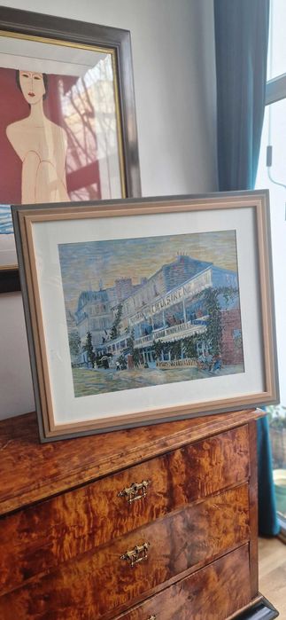 Barwna litografia Restauracja de la Sirene w Asnieres Vincent van Gogh