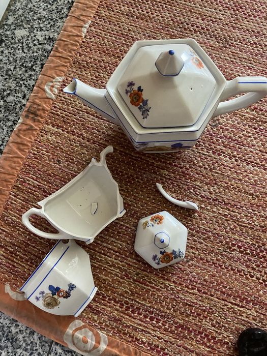 Bule e açucareiro eletro ceramica vila nova de gaia