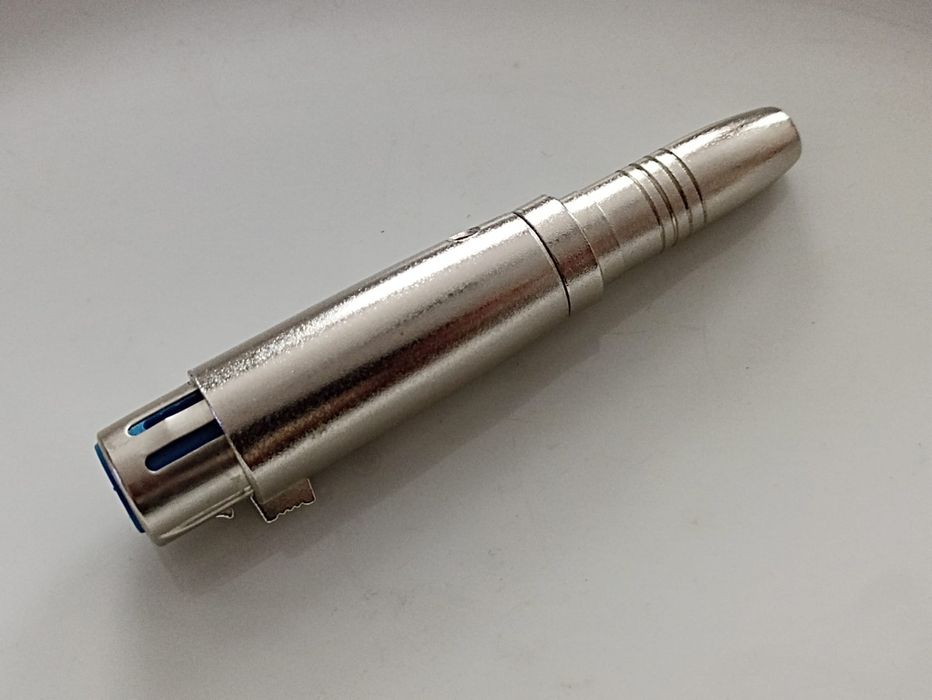 Adapter XLR męski 3p, gniazdo jack 6,3mm