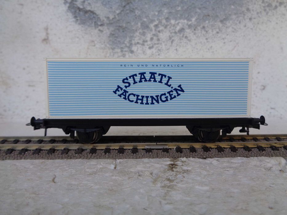 1:87 ROCO Vagão porta contentor Fachingen comboio novo
