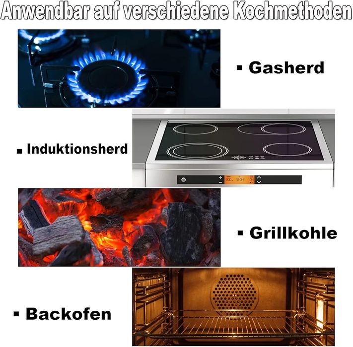 12-częściowy zestaw żeliwna patelnia Garnek płyta grillowa żeliwne