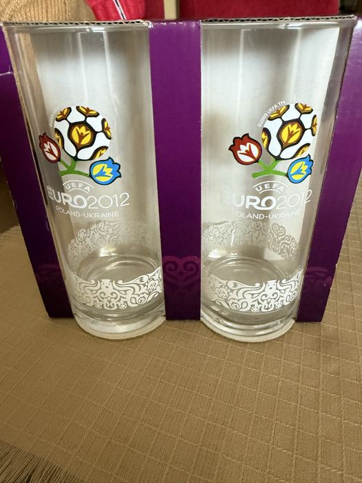 Szklanki kolekcjonerskie Euro 2012 nowe w kartonie
