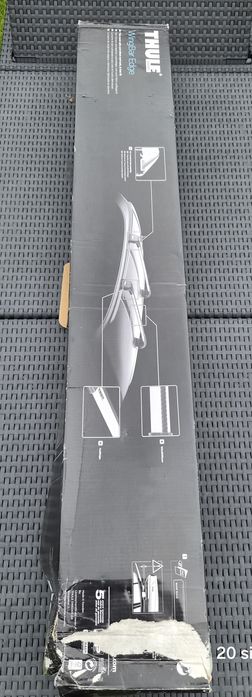 Thule WingBar Edge 9595 srebrne komplet 2 belki 4 stopy zamki kluczyki