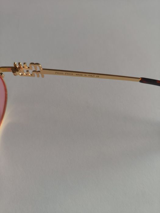 Śliczne różowe okulary Miu Miu super stan