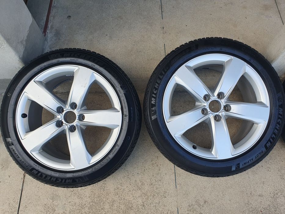 4x koła zima Audi A6 18" 7.5Jx18H2 ET37, 225/50R18 99V Michelin Pilot Alpin 5, 7,3mm 2023r.