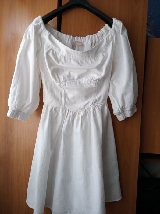 Жіночі штани,колір білий,льон.