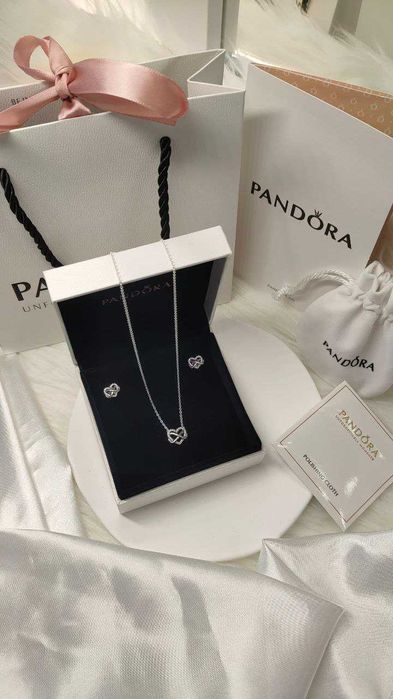 Срібний комплект Pandora/ набір пандора серце