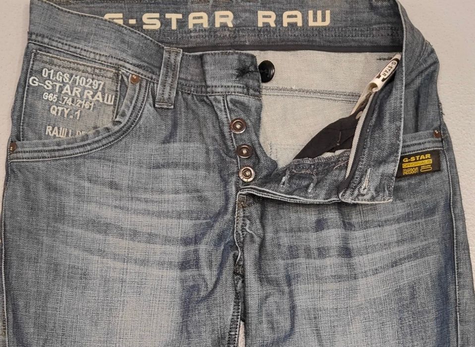 Wr) G-STAR RAW DENIM 3301 oryginalne męskie spodnie jeansowe Roz.31/34