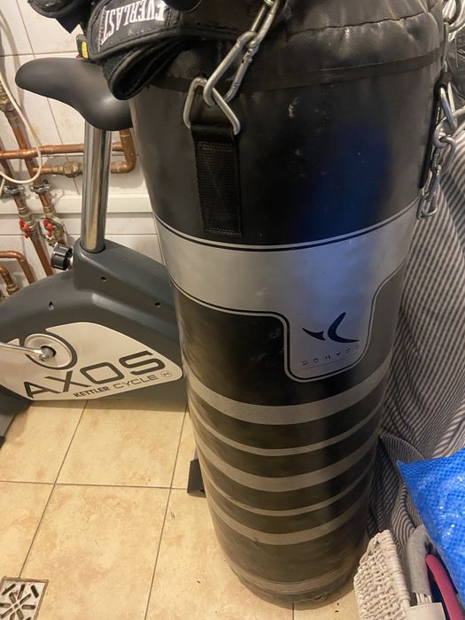 Worek bokserski wys. 100cm kick-boxing + rekawice everlast