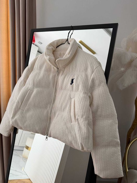 Куртка Polo Ralph Lauren пуффер пуховик біла поло ральф лаурен