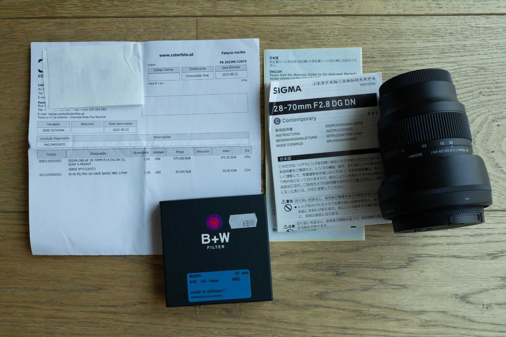 Objetiva SIGMA 28-70mm F2.8 DG DN | C (E-mount) – Excelente estado