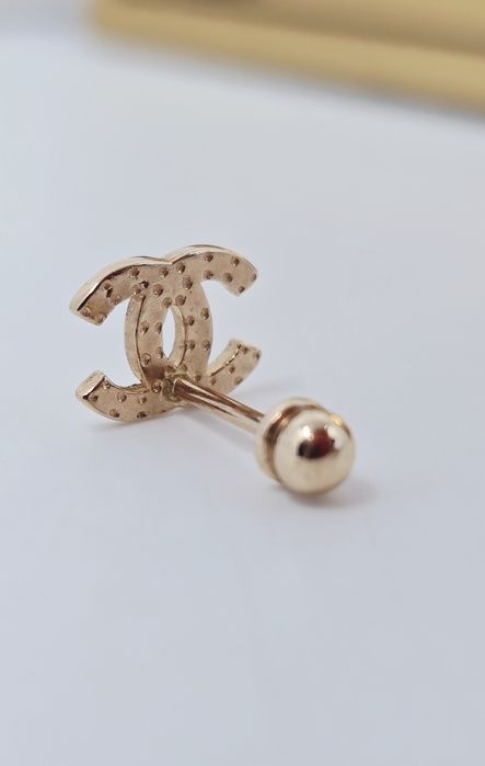 Złoty kolczyk piercing próba 585 14k