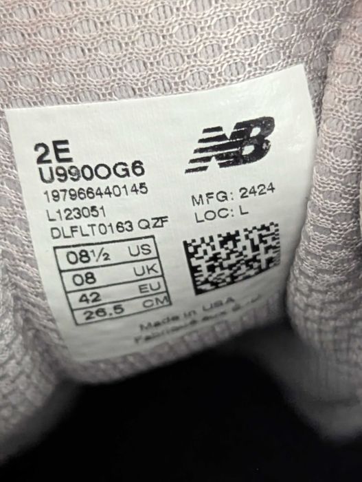 New Balance 990v6 Olive Grey Made in USA 990 993 kith