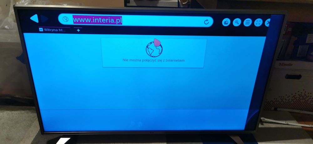Tv LG smart, 43 całe, uszkodzony