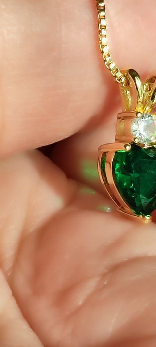 "Zielone Serduszko" naszyjnik