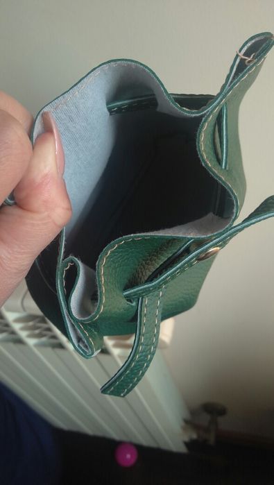 Mala Carteira Saco Mini Verde Escuro Nova