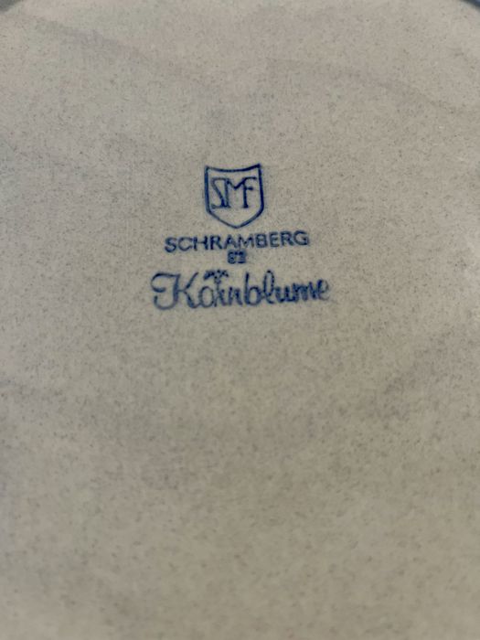 Talerz w kłosy i chabry Schramberg.