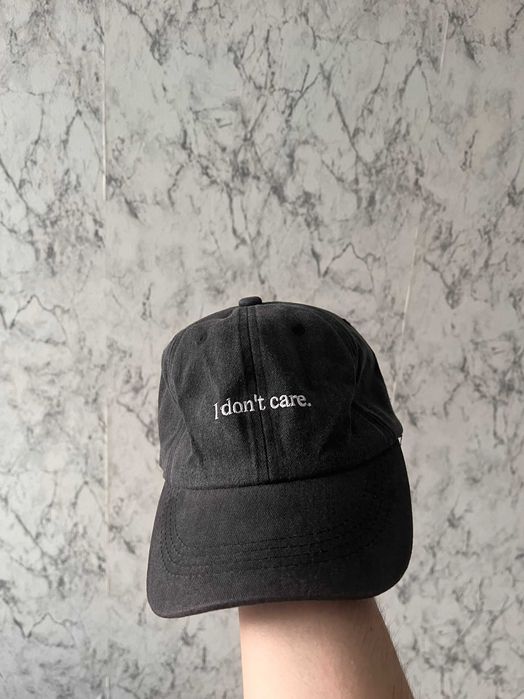 Czapka z daszkiem haftowany napis " I don't care" nowa unisex