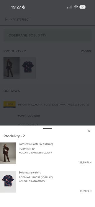 Nowe czekoladowe mokasyny skórzane  r.39