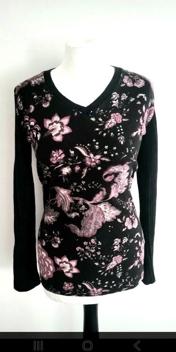 OKAZJA Desigual bluzka damska bluza bluzeczka różowe kwiaty  m 38 l 40