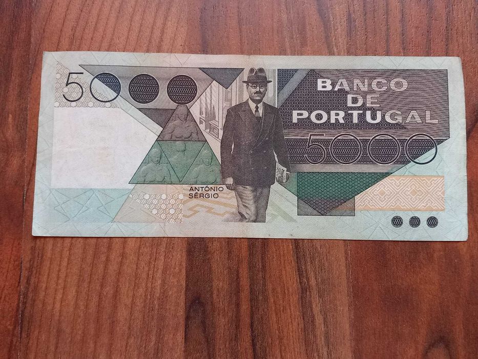Nota 5000$00 António Sérgio 1981