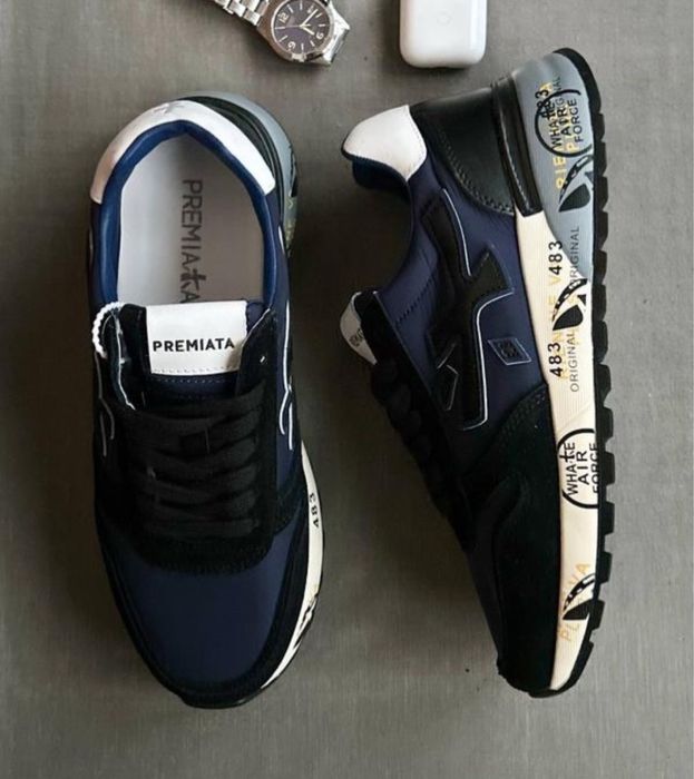 Мужские Кроссовки Premiata Mick Blue Black 41-45