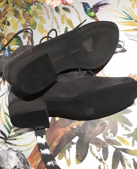 Ботинки (дезерти) з натурального замшу темно-сірого кольору