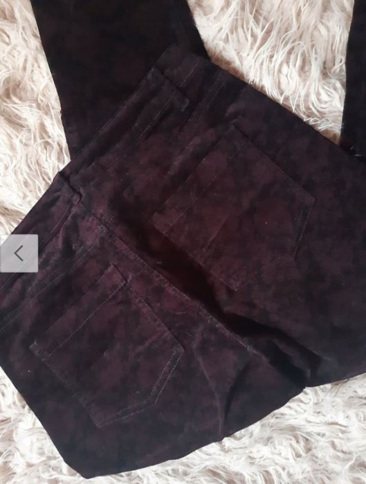 Czarno bordowe spodnie rurki Bonprix  34