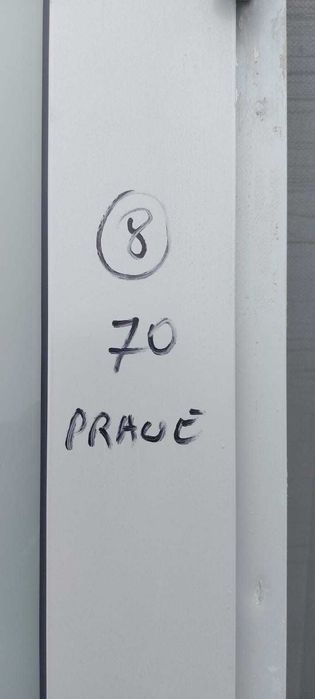 Drzwi 70 prawe alu szkło mat