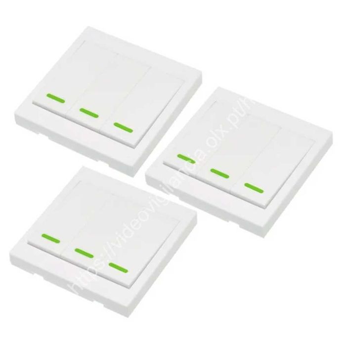 Interruptor de Luz ‼️ Sem Fios ‼️ Com 3 teclas ‼️ RF 433MHZ