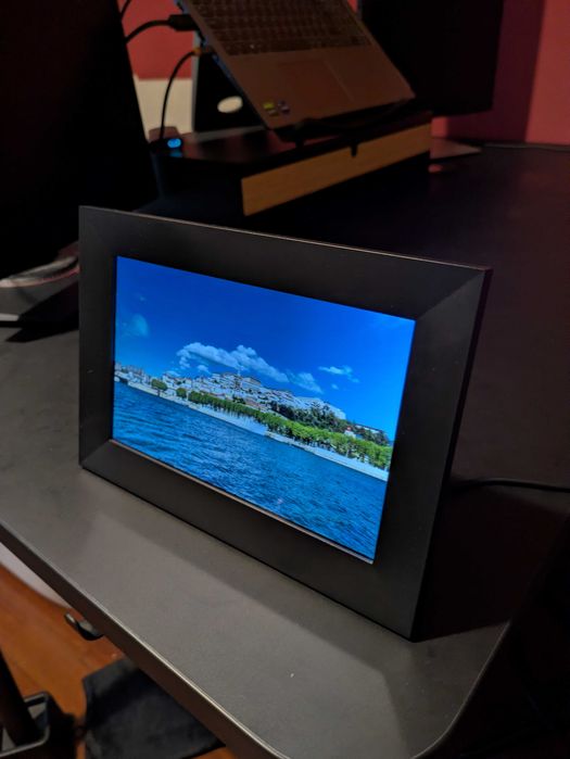 Moldura digital 8 polegadas ecrã táctil IPS HD (Nunca usado - PVP €60