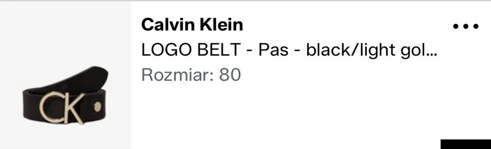 Pasek Calvin Klein 80 cm
